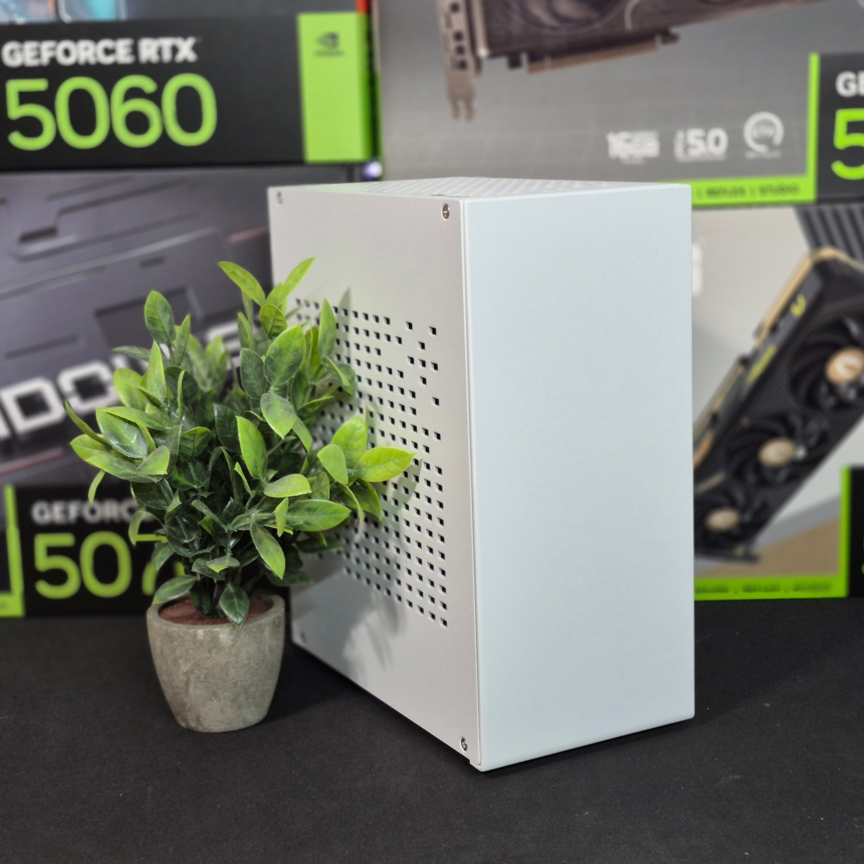 Centurion Mini White | Ryzen 5 5500 RTX 5050 Gaming PC – Roman